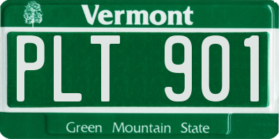 VT license plate PLT901