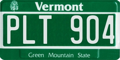 VT license plate PLT904