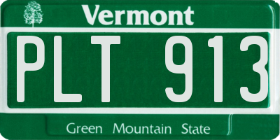 VT license plate PLT913