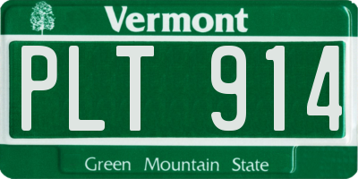 VT license plate PLT914