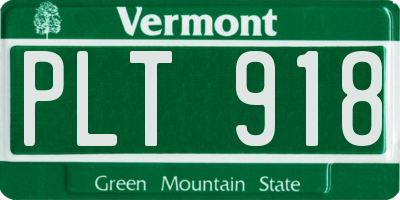 VT license plate PLT918