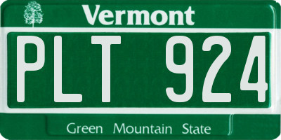 VT license plate PLT924