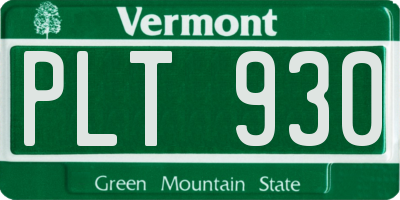 VT license plate PLT930