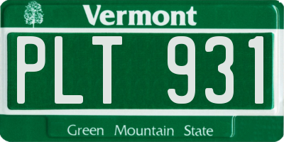 VT license plate PLT931