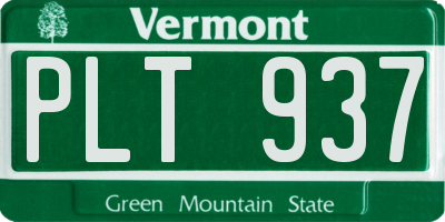 VT license plate PLT937