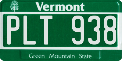 VT license plate PLT938