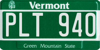 VT license plate PLT940
