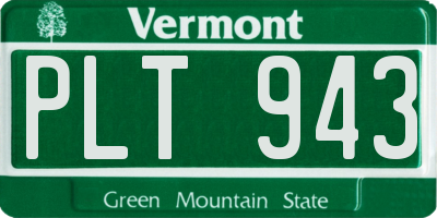 VT license plate PLT943