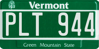 VT license plate PLT944