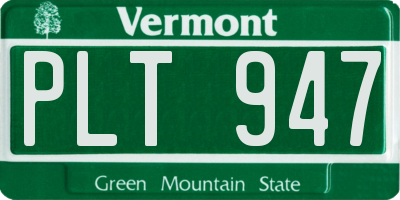 VT license plate PLT947