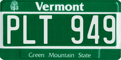 VT license plate PLT949