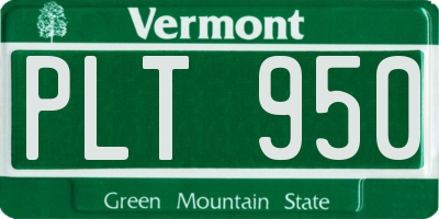 VT license plate PLT950