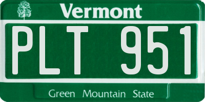 VT license plate PLT951