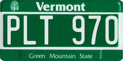 VT license plate PLT970