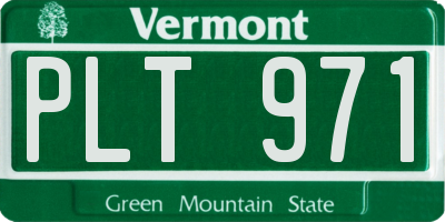 VT license plate PLT971