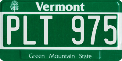 VT license plate PLT975