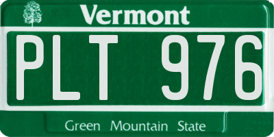 VT license plate PLT976