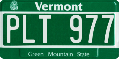 VT license plate PLT977