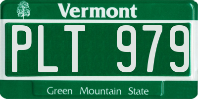 VT license plate PLT979