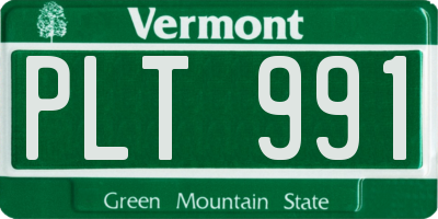 VT license plate PLT991