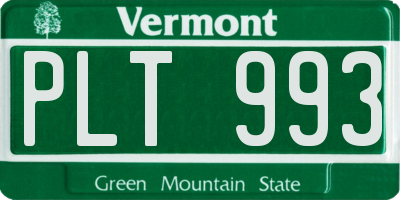 VT license plate PLT993