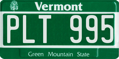 VT license plate PLT995