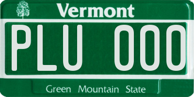 VT license plate PLU000