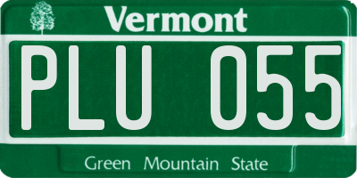 VT license plate PLU055