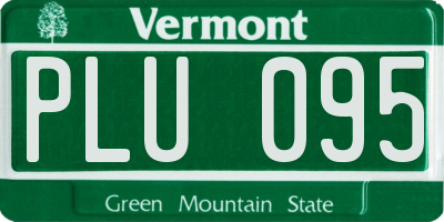 VT license plate PLU095