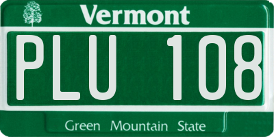 VT license plate PLU108
