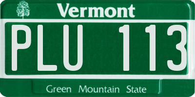 VT license plate PLU113