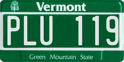 VT license plate PLU119
