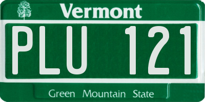 VT license plate PLU121