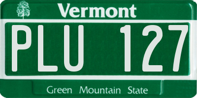VT license plate PLU127