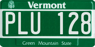 VT license plate PLU128