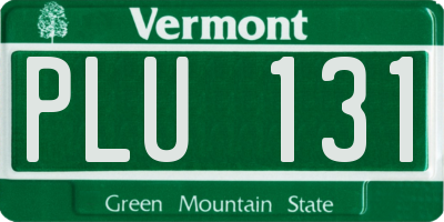 VT license plate PLU131