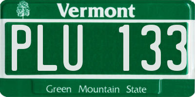 VT license plate PLU133