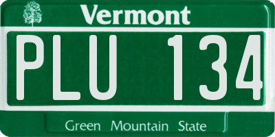VT license plate PLU134