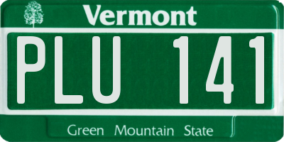 VT license plate PLU141