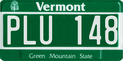 VT license plate PLU148