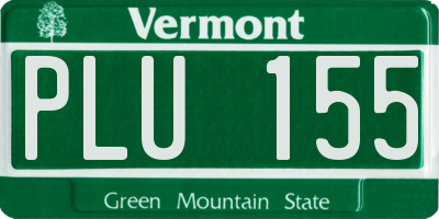 VT license plate PLU155