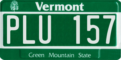 VT license plate PLU157