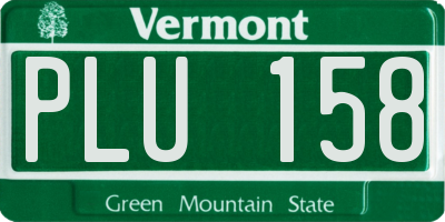 VT license plate PLU158
