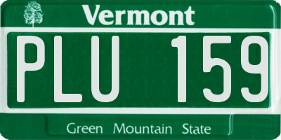 VT license plate PLU159