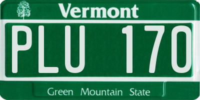 VT license plate PLU170