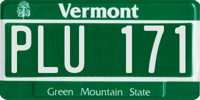 VT license plate PLU171