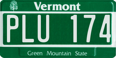 VT license plate PLU174