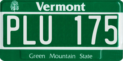 VT license plate PLU175