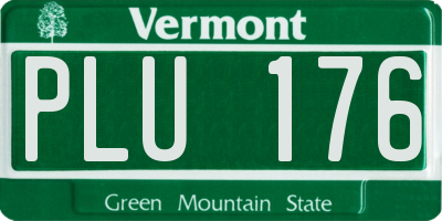 VT license plate PLU176