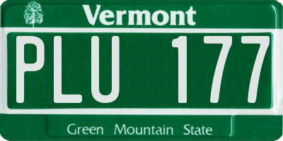 VT license plate PLU177